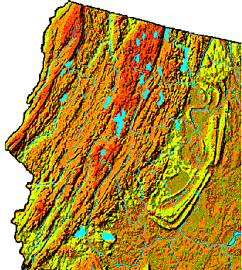 Mountains, Lakes, and Rivers in Northern New Jersey - Click to Enlarge